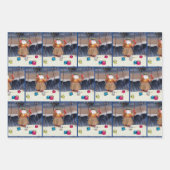 ビーチパーティーサンタクロース – クリスマスラッピング紙 ラッピングペーパーシート (正面3)