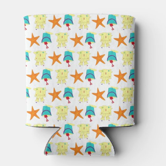 ビーチパーティーサンドキャッスルヒトデ砂バケツ 缶クーラー (裏面)