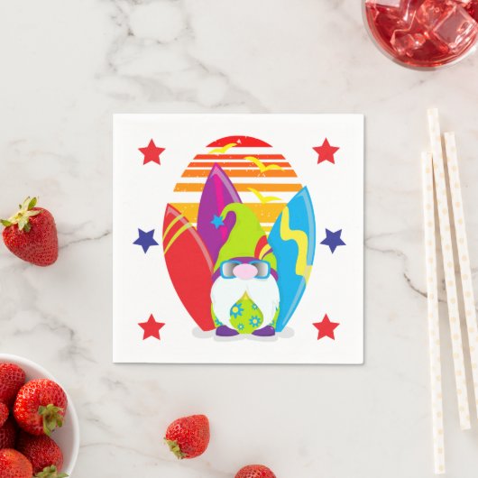 ビーチパーティーサーフィン格言 スタンダードカクテルナプキン (インサイチュ)