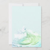 ビーチパーティーサーフサマートロピカル誕生日ボーイ 招待状 (裏面)