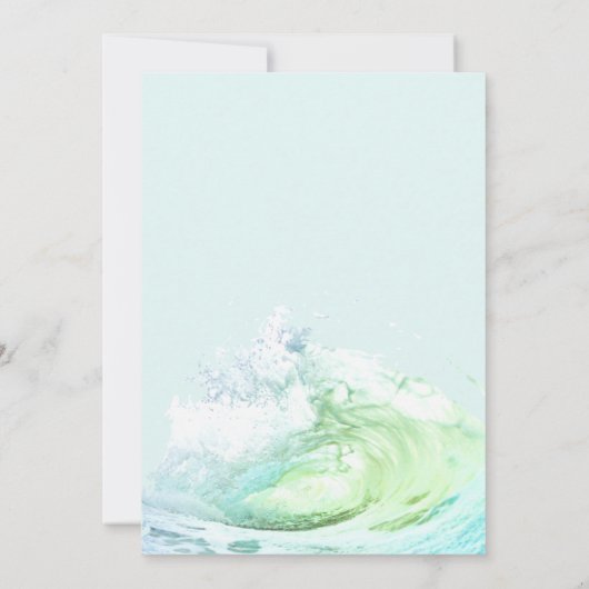 ビーチパーティーサーフサマートロピカル誕生日ボーイ 招待状 (裏面)