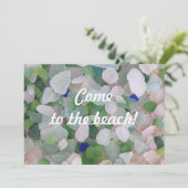 ビーチパーティーシーグラス招待状 招待状 (スタンド正面)