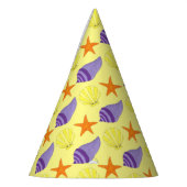 ビーチパーティーシーシェルシーシェルズイエローパープル パーティーハット (左)