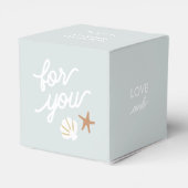 ビーチパーティーシーシェルスタフィッシュパーソナライズされた フェイバーボックス (裏面サイド)