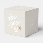 ビーチパーティーシーシェルスタフィッシュパーソナライズされた フェイバーボックス (裏面サイド)