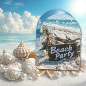 ビーチパーティースウィート16サンド海シーシェル 招待状