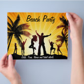 ビーチパーティーチラシ チラシ (手)