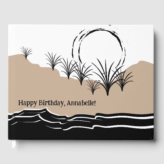 ビーチパーティーハッピーバースデー名 ゲストブック (正面)