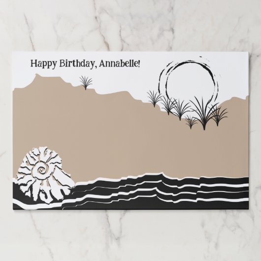 ビーチパーティーハッピーバースデー名 ペーパーパッド (正面)