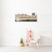 ビーチパーティーハッピーバースデー名 横断幕 (インサイチュ)