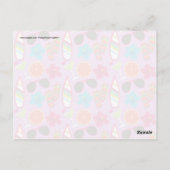 ビーチパーティービーチサンダルサングラスビーチボールパープル ポストカード (裏面)