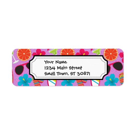 ビーチパーティービーチサンダルサングラスビーチボールパープル ラベル (正面)