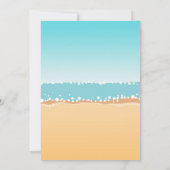 ビーチパーティービーチ誕生日ビーチ招待 招待状 (裏面)