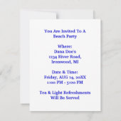 ビーチパーティーフラッパエラスタイルクロッシュ招待状 招待状 (裏面)