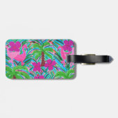 ビーチパーティーフラミンゴス&パームズラゲッジタグ ラゲッジタグ (裏面横)
