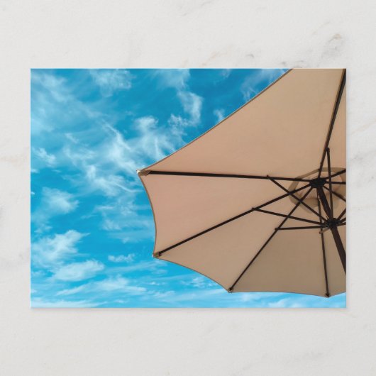 ビーチパーティーブルースサン海の傘ポップ・アートの色 インビテーションポストカード (正面)