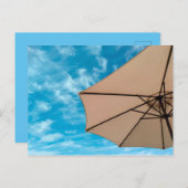 ビーチパーティーブルースサン海の傘ポップ・アートの色 ポストカード (正面/裏面)