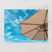 ビーチパーティーブルースサン海の傘ポップ・アートの色 ポストカード (正面)