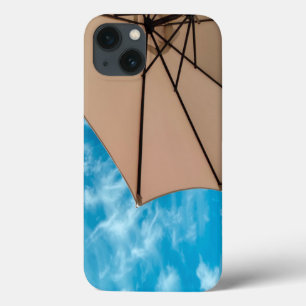 ビーチパーティーブルースサン海の傘ポップ・アートの色 iPhone 13ケース