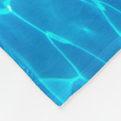 ビーチパーティーブルースサン海ウォーターポップ・アートのプールカラー フリースブランケット (角)