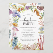 ビーチパーティーリハーサル招待状 招待状 (正面/裏面)