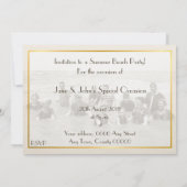 ビーチパーティーヴィンテージ写真 招待状 (裏面)