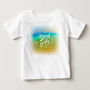 ビーチパーティー呼び出し ベビーTシャツ