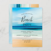 ビーチパーティー夏の沿岸海熱帯性招待 ポストカード (正面/裏面)