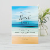 ビーチパーティー夏の海岸熱帯海 招待状 (スタンド正面)