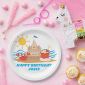 ビーチパーティー子誕生日 ペーパープレート (パーティー)