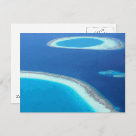 ビーチパーティー海おもしろい保存日空白のカスタム 案内ポストカード (正面/裏面)