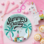 ビーチパーティー紙プレート – 熱帯ルアウ（ハワイ式宴会）ディスポーザブル ペーパープレート (パーティー)