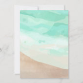 ビーチパーティー誕生日ファースト誕生日ガールボーイ 招待状 (裏面)