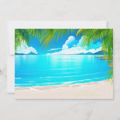 ビーチパーティー誕生日招待状、夏パーティー 招待状 (裏面)