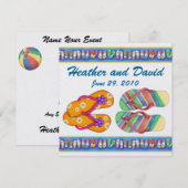 ビーチパーティー / ウェディング / 卒業式 - SRF 招待状 (正面/裏面)