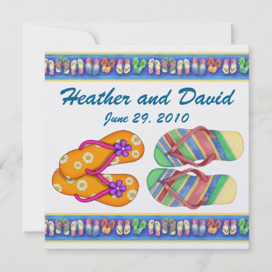 ビーチパーティー / ウェディング / 卒業式 - SRF 招待状 (正面)