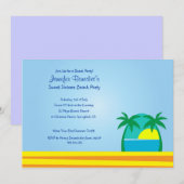 ビーチパーティー オーダーメイド招待状 招待状 (正面/裏面)