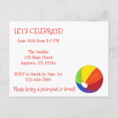 ビーチパーティー クラブ スターフィッシュ サン シェル ご招待 インビテーションポストカード (裏面)