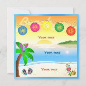 ビーチパーティー サンキューカード (裏面)