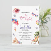 ビーチパーティー トロピカルサマー 招待状 (スタンド正面)