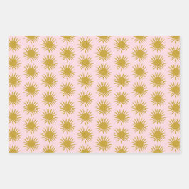 ビーチパーティー パームの木 魚 太陽 かわいい オーダーメイド ラッピングペーパーシート