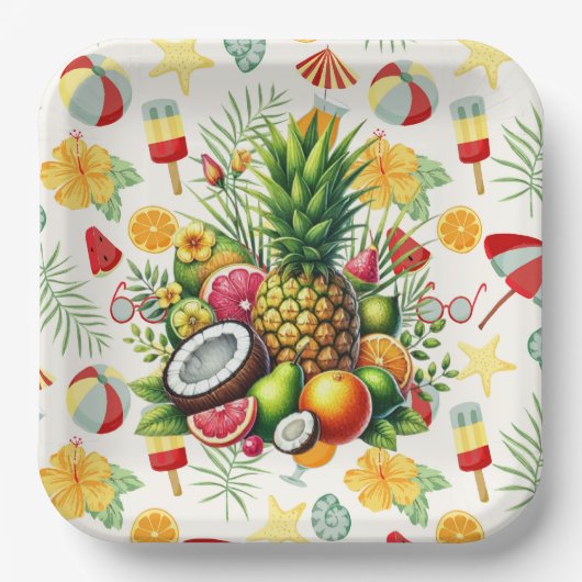 ビーチパーティー ペーパープレート (正面)