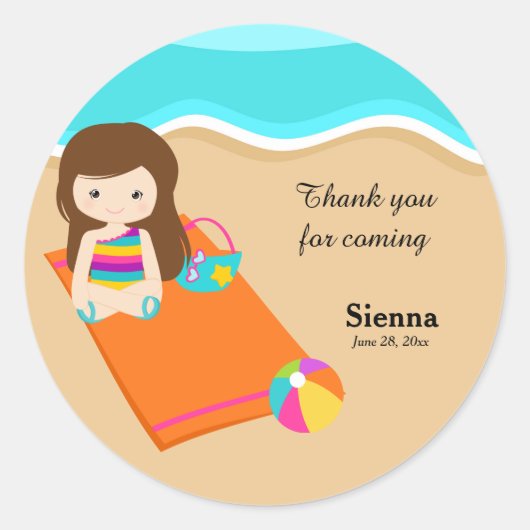 ビーチパーティー ラウンドシール (正面)