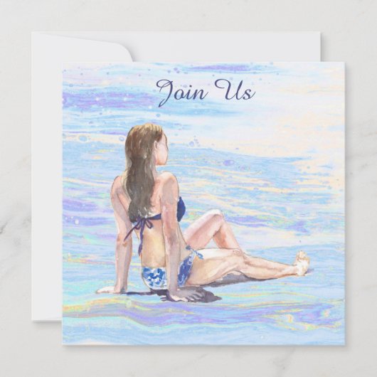 ＊＊＊ ビーチパーティー 女性 レディース ワンピース 水着 カジュアル おしゃれ イベント 送料無 招待状 (正面)