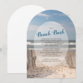ビーチパーティー 招待状 (正面/裏面)