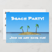 ビーチパーティー! 招待状 (正面/裏面)