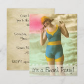 ビーチパーティー 招待状 (正面/裏面)