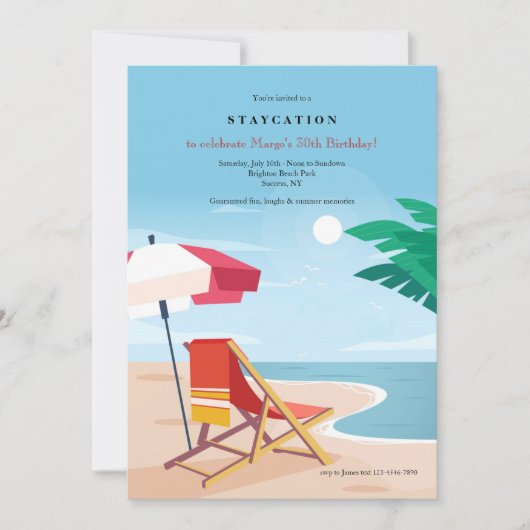 ビーチパーティー 招待状 (正面)