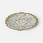 ビーチパーティー、7インチラウンド紙プレート ペーパープレート (アングル)