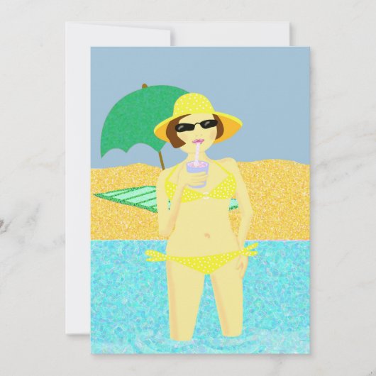 ビーチパーティ 招待状 (正面)